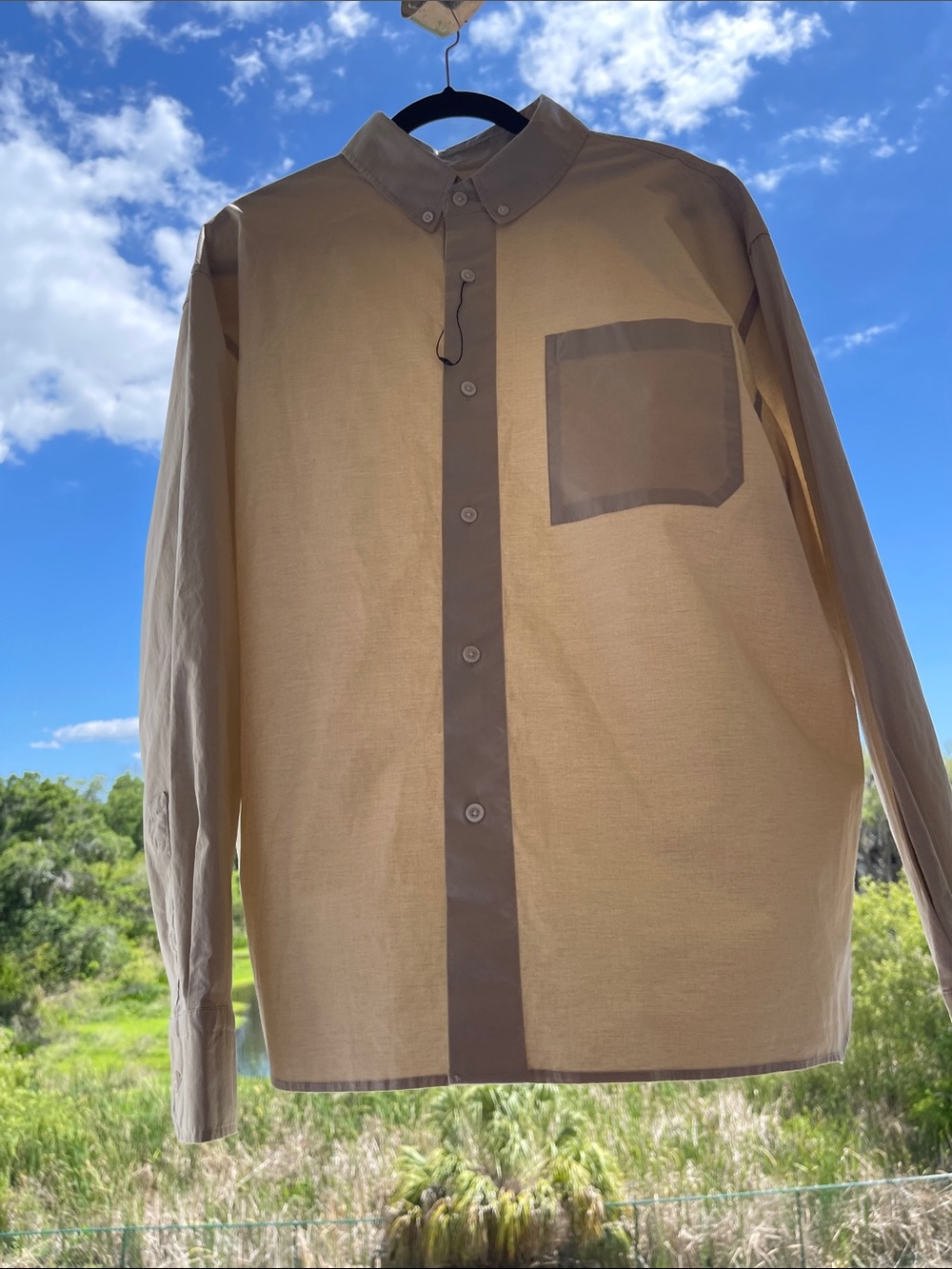 Zara Men's long sleeve Button-Down Shirt  COTTON XL